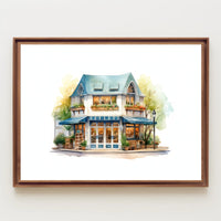 Charming Corner Café Poster