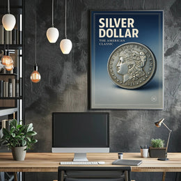 Silver Dollar The American Classic Poster PosterGoat