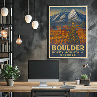 Boulder Rocky Mountain Sparkle Poster