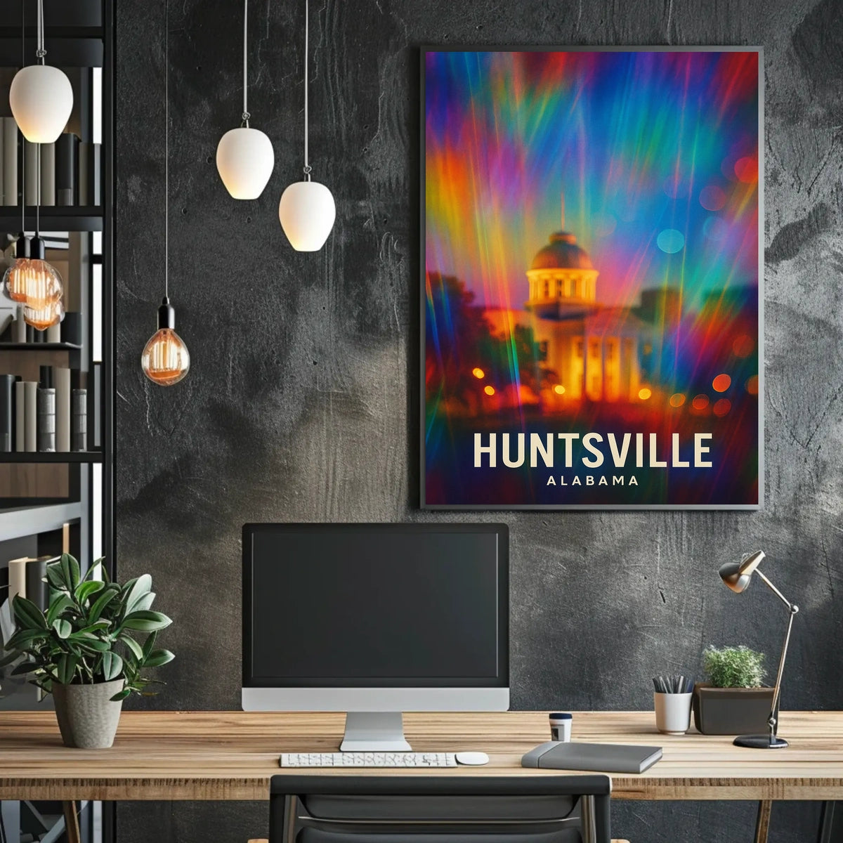 Huntsville Alabama Cityscape Wanderlust Minimalist Poster