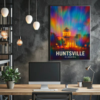 Huntsville Alabama Cityscape Wanderlust Minimalist Poster