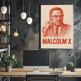 Malcolm X Iconic Leader Poster