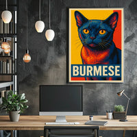 Vibrant Burmese Cat Poster