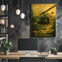 Vietnam War Era Bell UH-1 Iroquois Military Poster