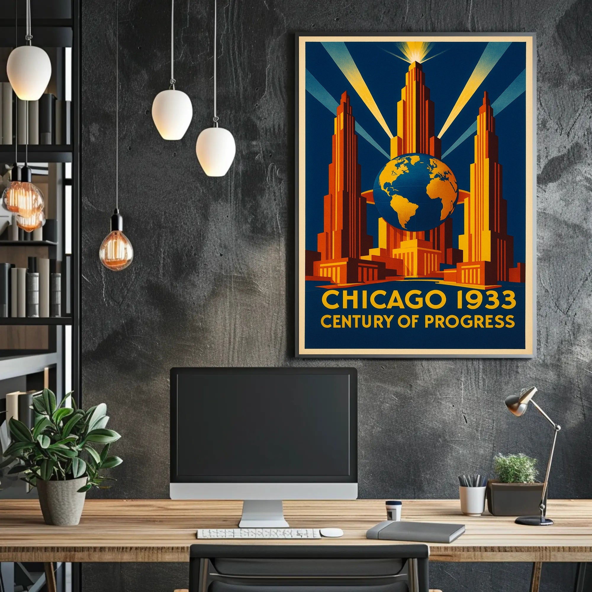 Chicago 1933 Century of Progress Poster Print PosterGoat