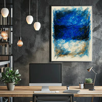 Abstract Blue Horizons Abstract Poster