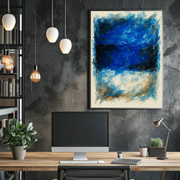Abstract Blue Horizons Abstract Poster