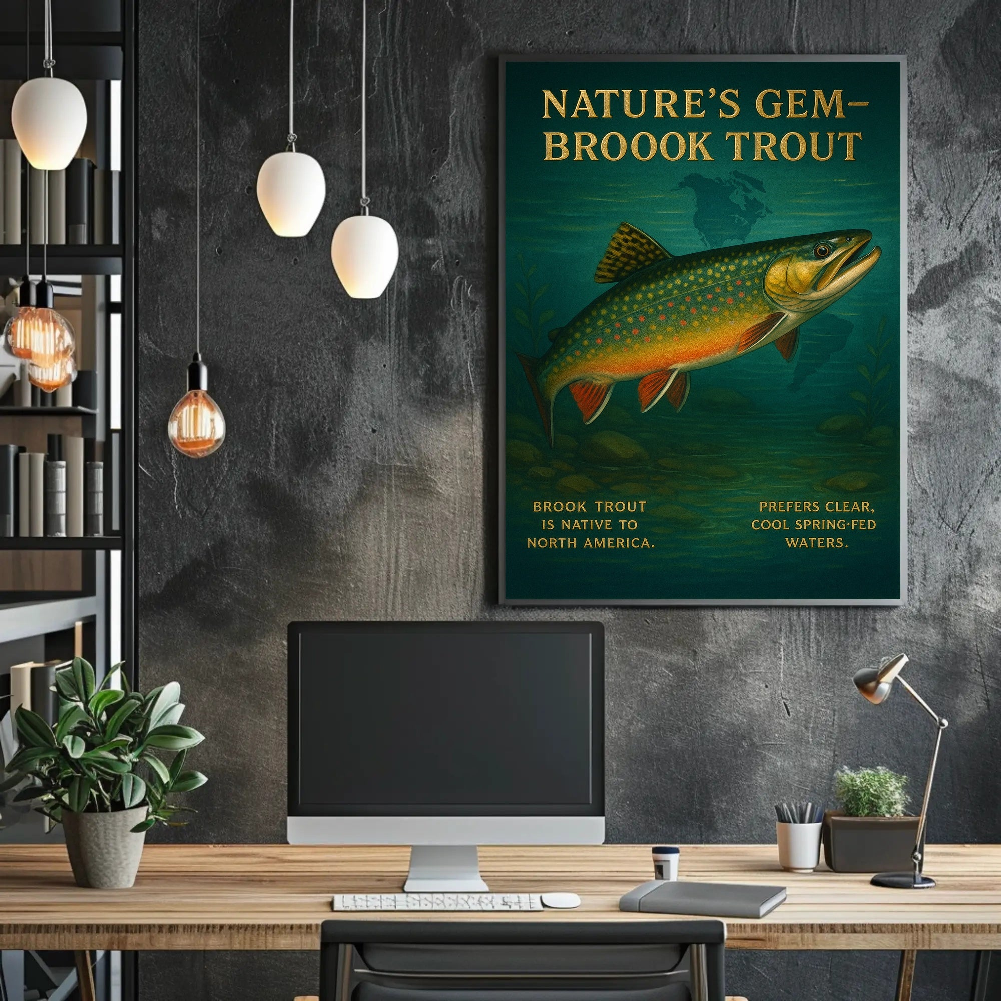 NatureS Gem Brook Trout Poster