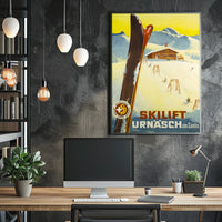 Skiing Adventure at Urnäsch am Säntis Poster PosterGoat