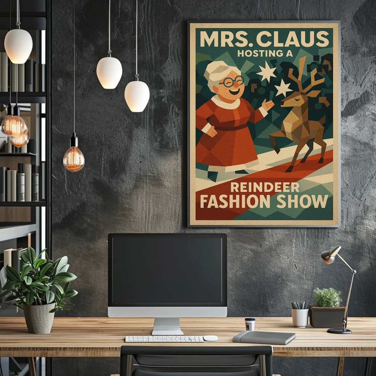 Mrs. Claus Hosts a Reindeer Fashion Show Poster