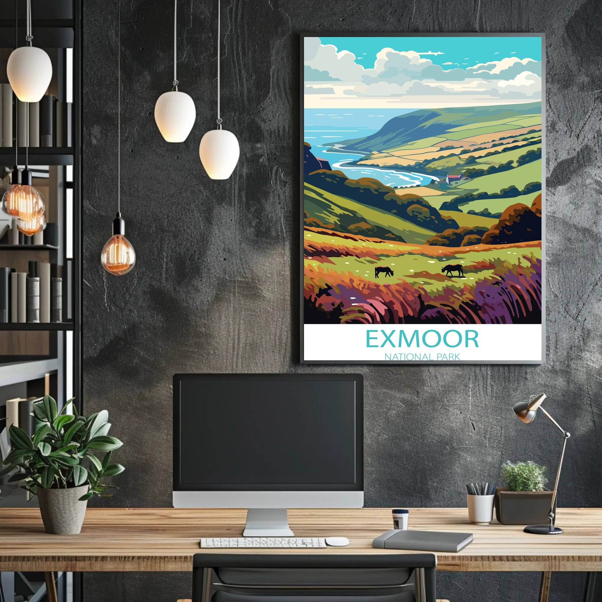 Exmoor National Park Scenic Landscape National Park Poster