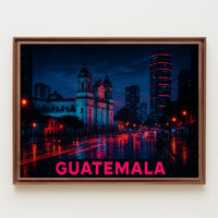 Nightscape of Guatemala City Poster