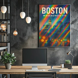 Boston Scenic Wanderlust Minimalist Poster
