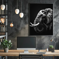 Majestic Elephant Illustration Poster