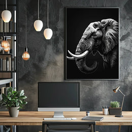 Majestic Elephant Illustration Poster
