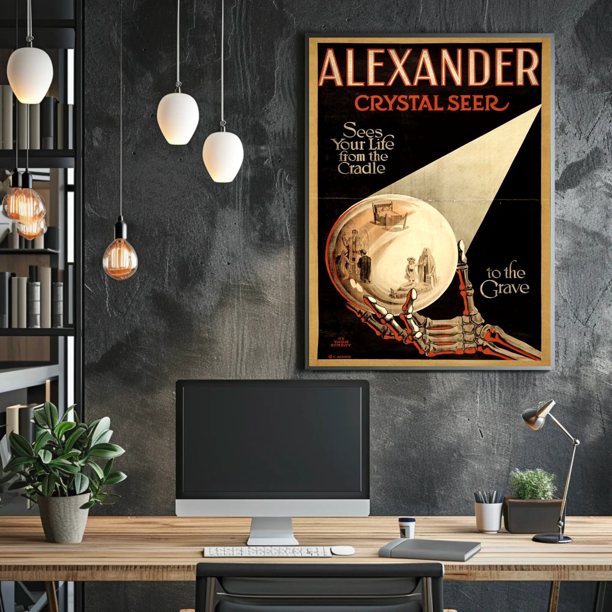 Mystical Crystal Seer Vintage Art Pop Culture Poster