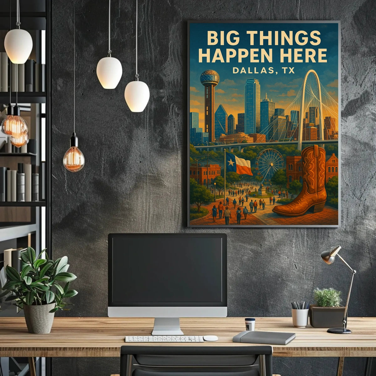 Big Things Happen Here Dallas, Tx Poster