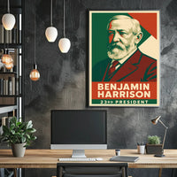 Benjamin Harrison 23rd President Vintage Poster