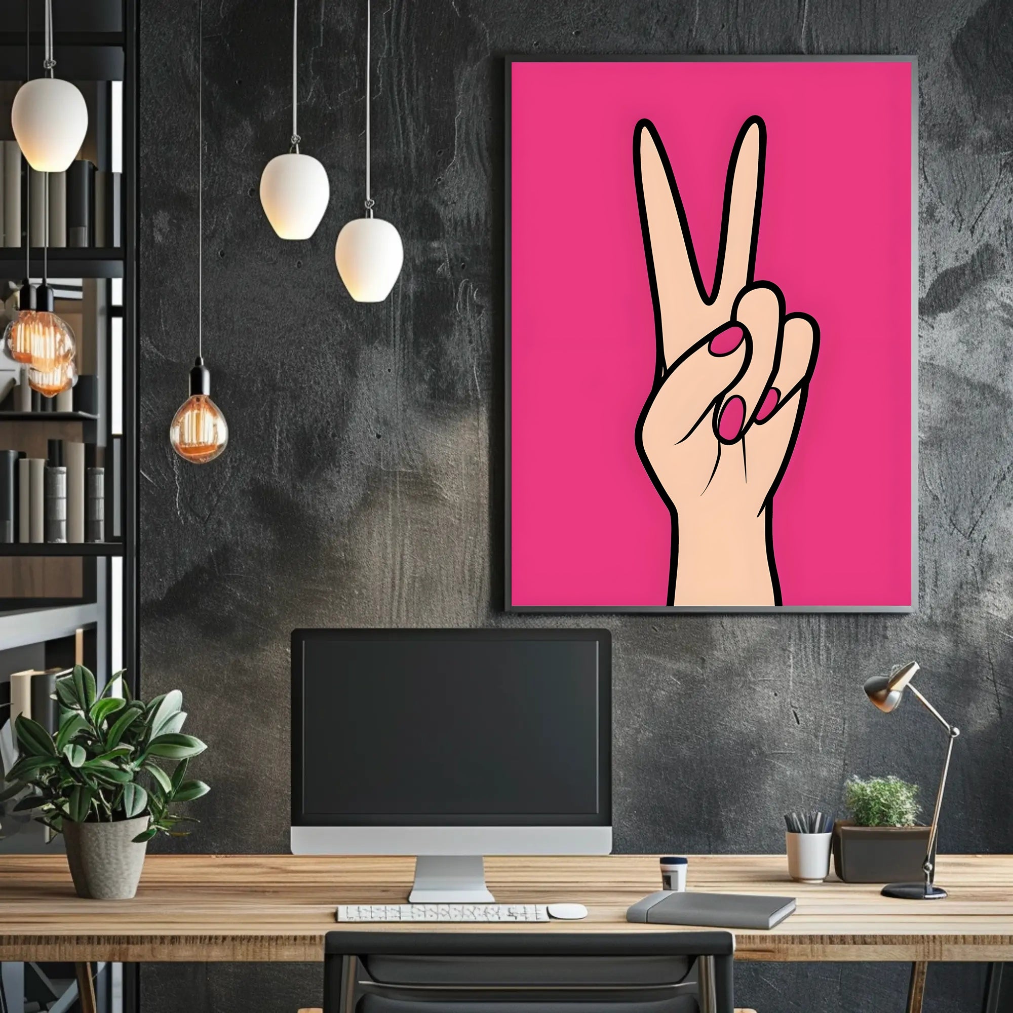 Peace in Pink Poster