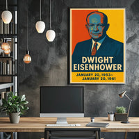 Eisenhower Vintage Pop Art Patriot History Poster