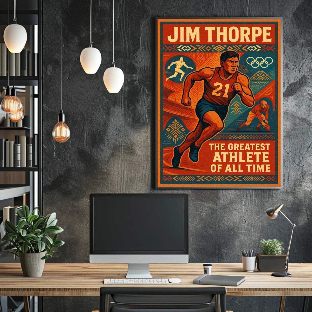 Jim Thorpe Legendary Athlete Poster