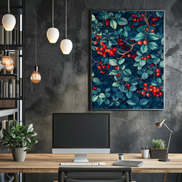 Vibrant Foliage and Berries Wall Art