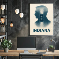 Indiana Silhouette Poster