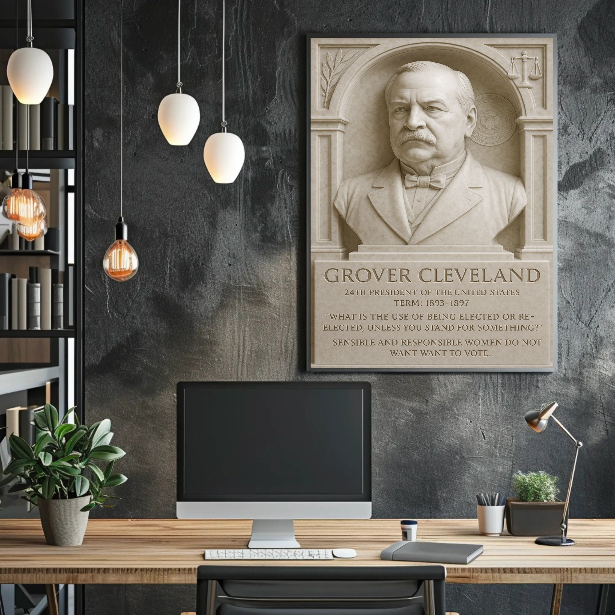 Grover Cleveland 24th President Wall Art Print PosterGoat