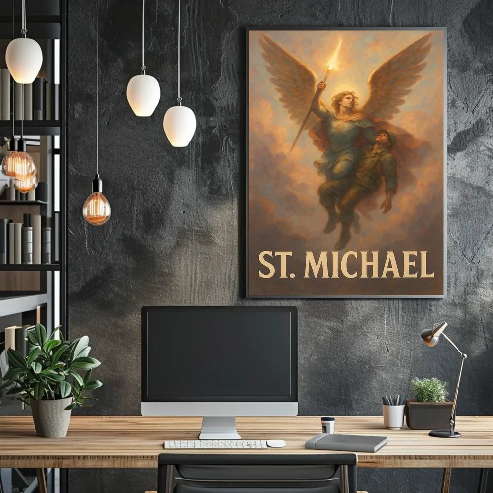 St. Michael Archangel Warrior Art Poster