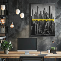 Dystopian Angular Cityscape Futuristic Sci-Fi Poster