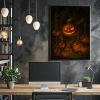 Halloween Alchemy Lab Pumpkin Vintage Collector Poster