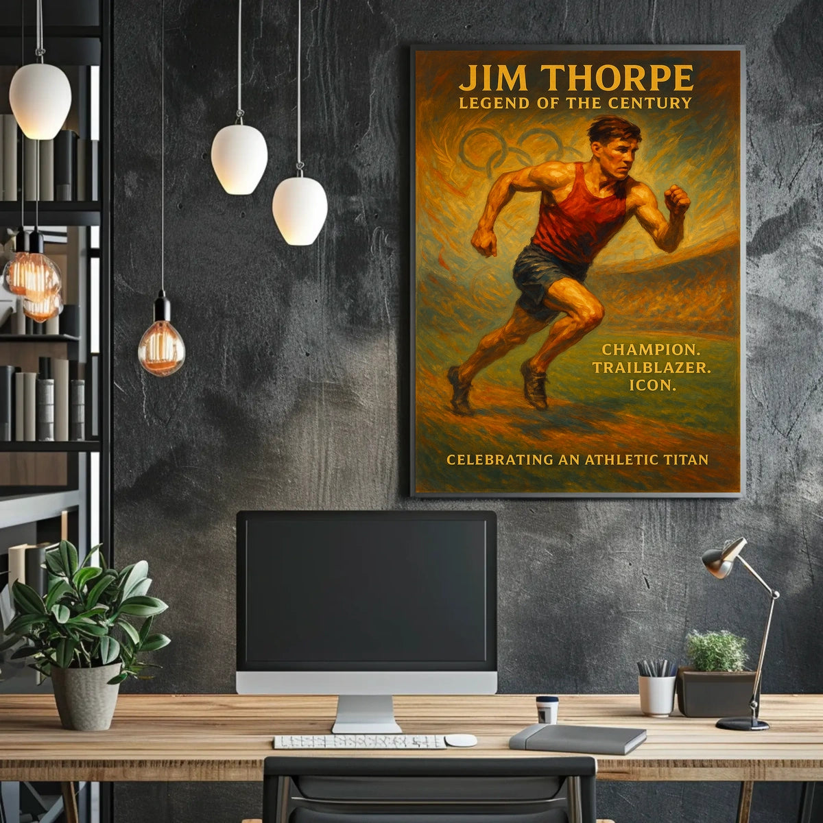 Jim Thorpe Legendary Athlete Poster