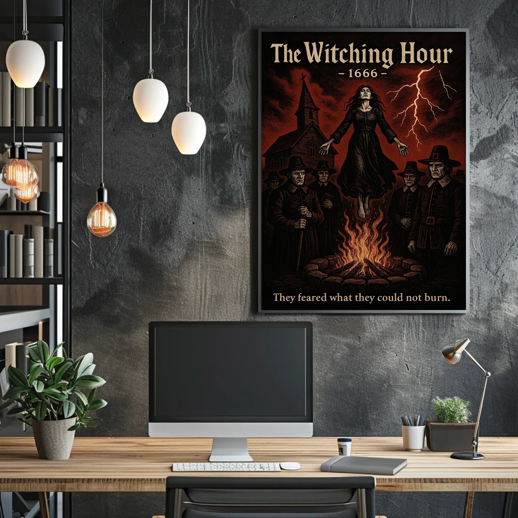 Witch Trial Levitation: Haunting Historical or Presidential Poster