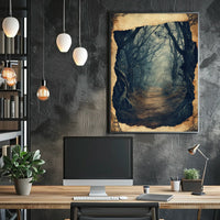 Mysterious Enigmatic Forest Path Atmosphere National Park Poster