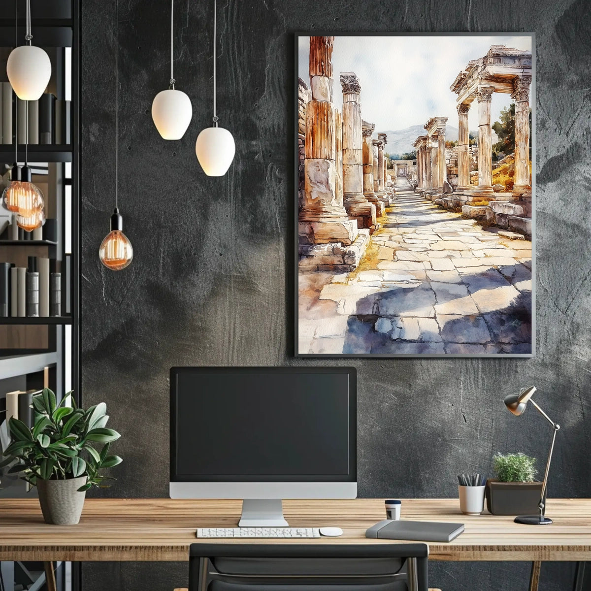 Turkey Ephesus Ancient Ruins Scenic Corridor Poster