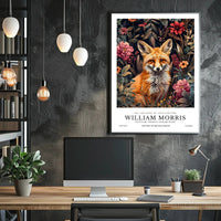 Fox in Floral Elegance: Cultural or Heritage Poster