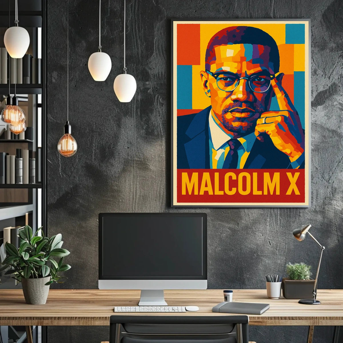 Malcolm X Iconic Portrait Poster