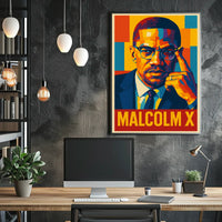 Malcolm X Iconic Portrait Poster