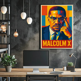 Malcolm X Iconic Portrait Poster