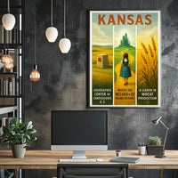 Kansas - Land of Oz and Wheat Poster