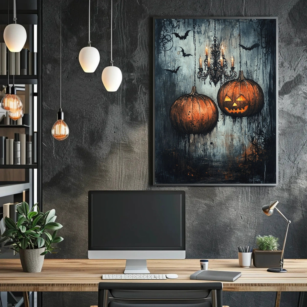 Halloween Night Jack-o'-Lantern Glow Artistic Poster
