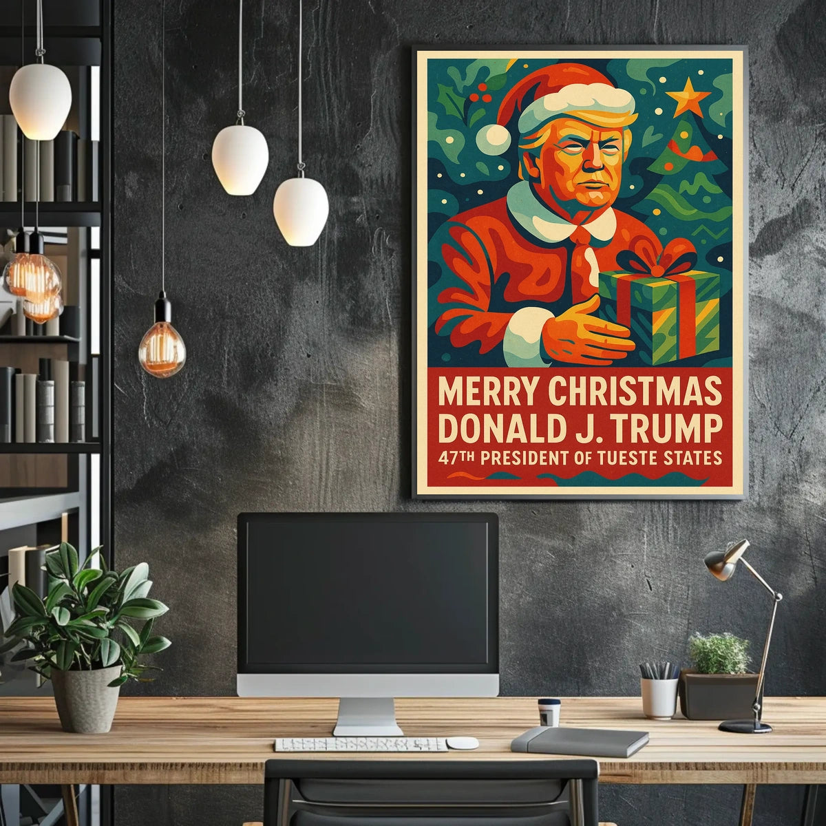 Christmas Political Satire Art Print Political or Propaganda Poster