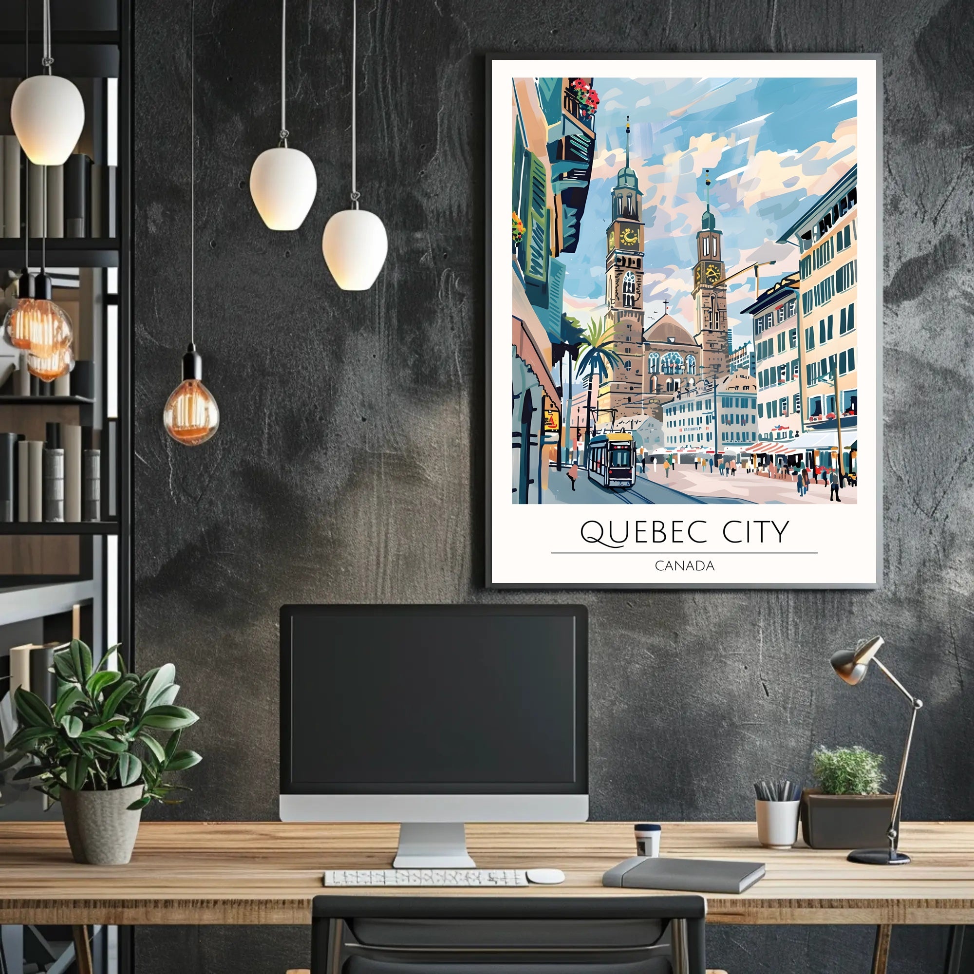 Quebec City Charm Poster PosterGoat