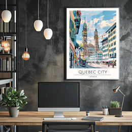 Quebec City Charm Poster PosterGoat