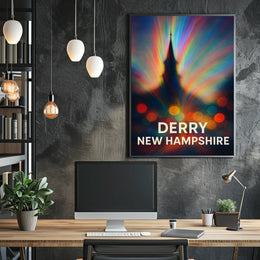 Derry New Hampshire Vibrant Impressionism Poster
