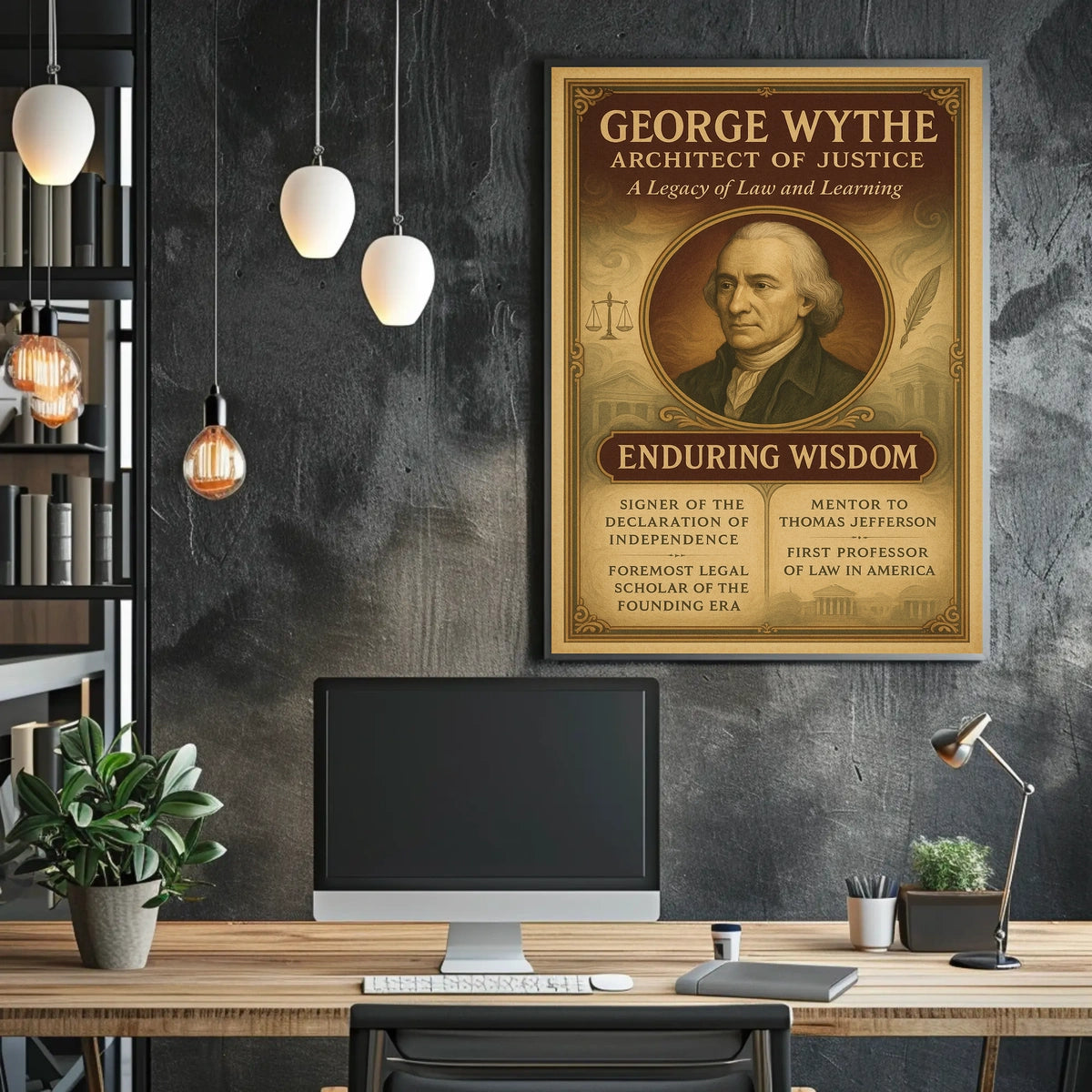 George Wythe Architect Of Justice Poster
