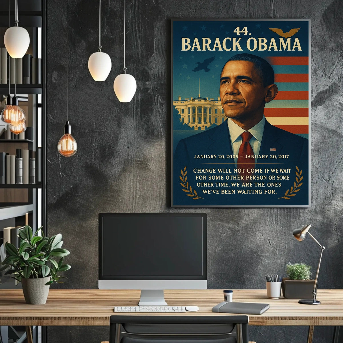 Barack Obama Leadership Iconic Historical or Presidential Poster