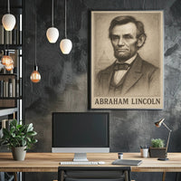Abraham Lincoln Vintage Art Historical or Presidential Poster PosterGoat