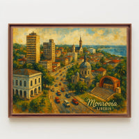 Monrovia Cityscape Vibrant Wanderlust Photography Poster