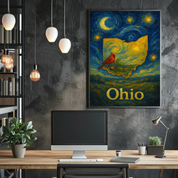 Ohio Starry Night Tribute Poster